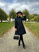 Dark Green 1940s Solid Button Coat — vintage elegance for the modern woman