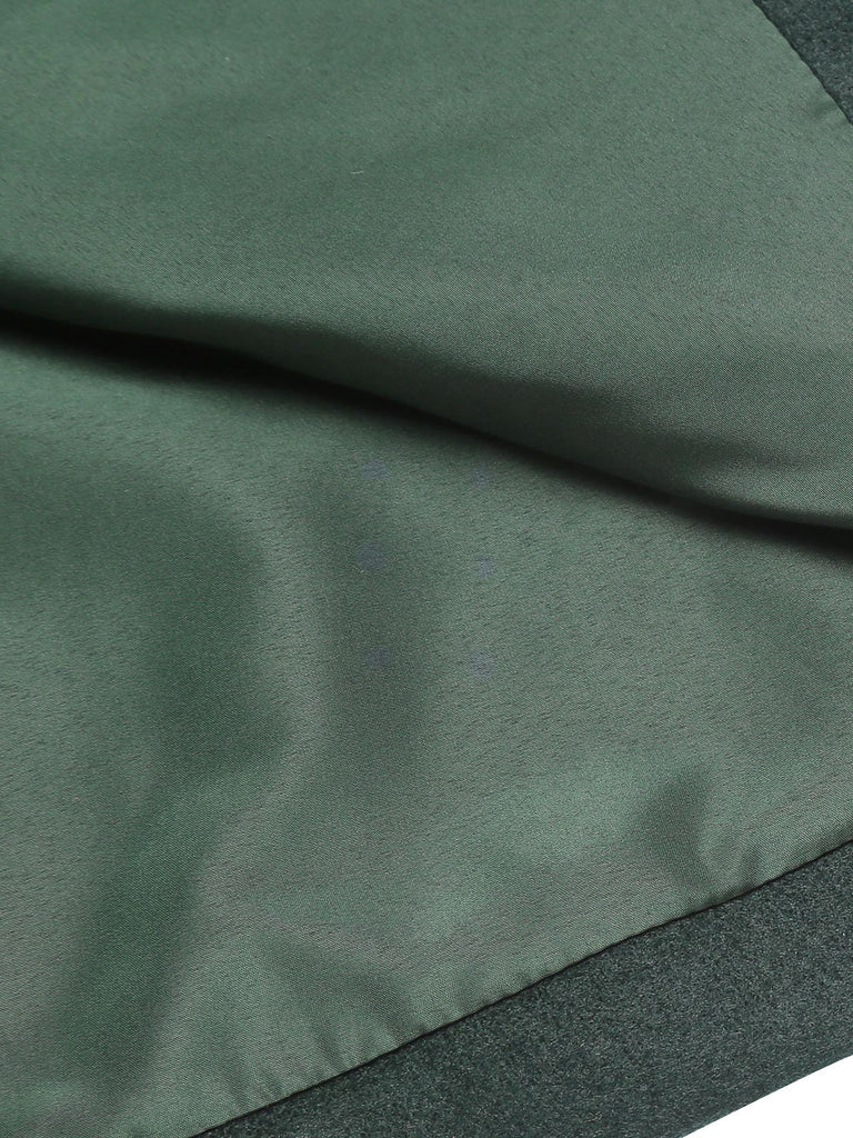 Dark Green 1940s Solid Button Coat: 1940s tailoring for the woman who leads