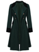 Dark Green 1940s Solid Button Coat: 1940s tailoring for the woman who leads