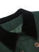Dark Green 1940s Solid Button Coat - vintage fashion, retro style