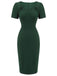 Dark Green 1940s Solid Wrap Dress — vintage elegance for the modern woman