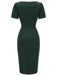 Dark Green 1940s Solid Wrap Dress — vintage elegance for the modern woman