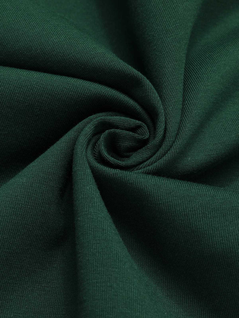Dark Green 1940s Solid Wrap Dress: timeless style reimagined