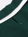 Dark Green 1950s Contrasted Lapel Swing Dress - vintage dress, retro fashion, rockabilly