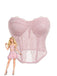 Dark Pink 1980s Lace Solid Bandeau Top - vintage fashion, retro style