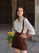 Deep Brown 1940s Buttons Overalls Shorts: timeless 1940s elegance she makes her own