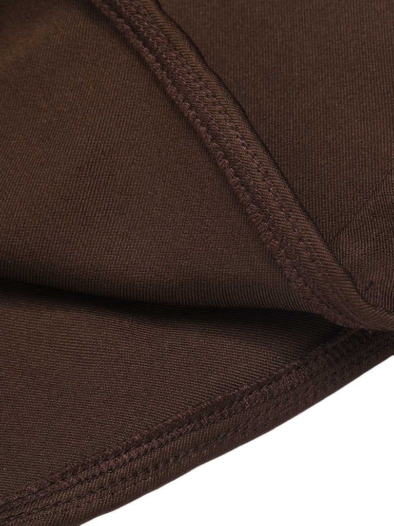 Deep Brown 1940s Buttons Overalls Shorts: timeless 1940s elegance she makes her own