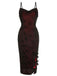 Deep Red 1960s Halloween Spider Web Dress — vintage elegance for the modern woman