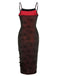 Deep Red 1960s Halloween Spider Web Dress — vintage elegance for the modern woman