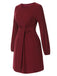 Deep Red 1960s Solid Tie Waist Dress, vintage dress, retro fashion - perfect for women who love vintage and retro fashion