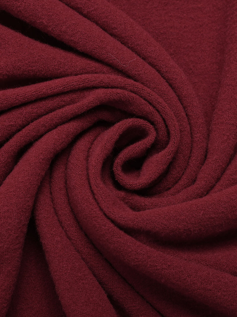 Deep Red 1960s Solid Tie Waist Dress, vintage dress, retro fashion - perfect for women who love vintage and retro fashion