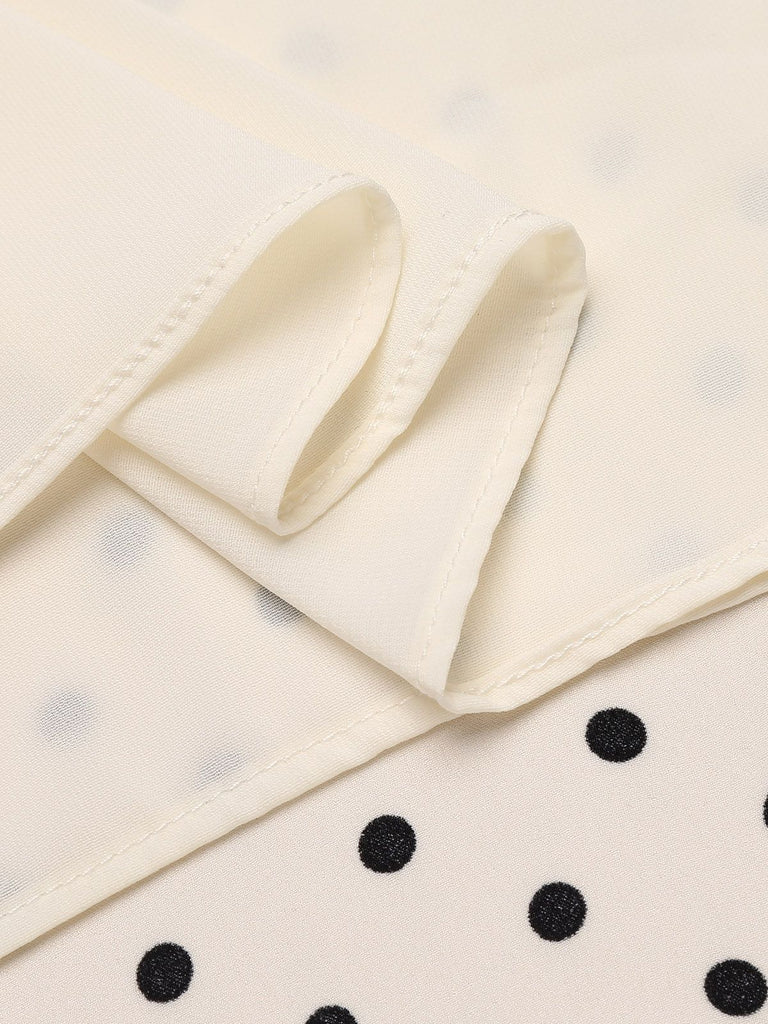 2PCS Polka Dot Ivory Pencil Dress & Sky Blue Strap Dress - vintage dress, retro fashion