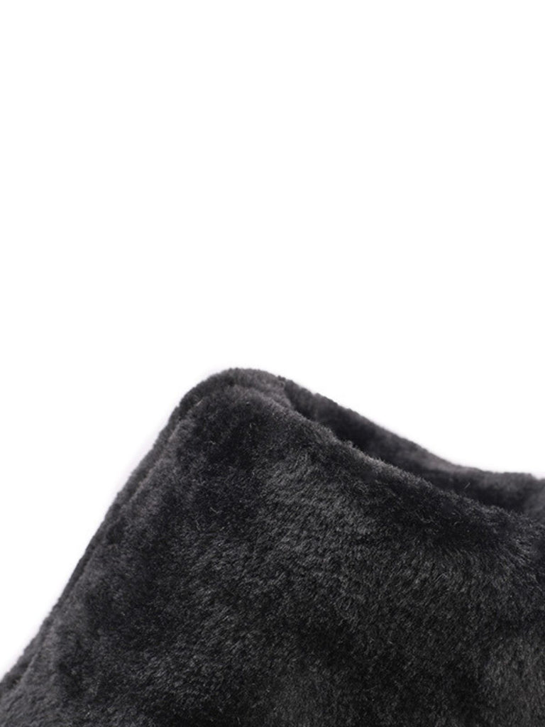 Faux Fur Knee High Snow Down Fabric Boots - vintage fashion, retro style