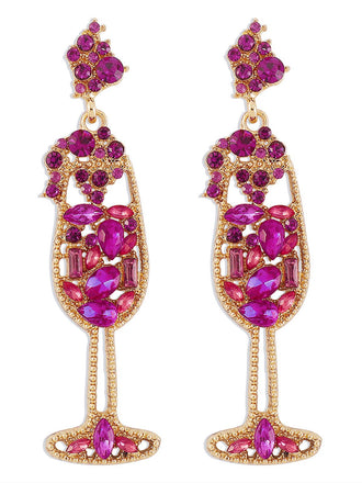 Glass Pearl Gem Earrings - vintage fashion, retro style