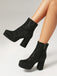 Glitter Platform Ankle Block Heel Boots - vintage shoes, retro heels