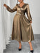 Gold 1940s Vintage Classic Dress 2