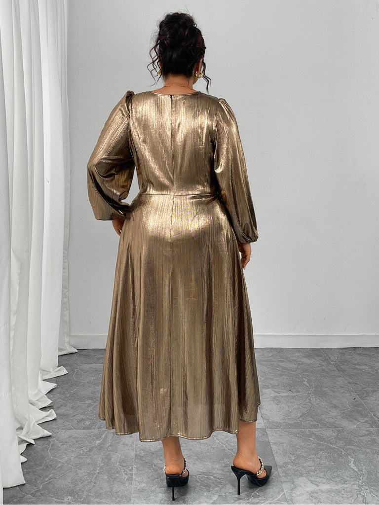 Gold 1940s Vintage Classic Dress 3