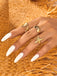 Gold Seashell Starfish Rings Set - vintage fashion, retro style, glamorous gold