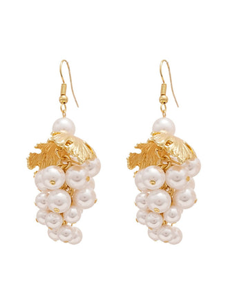 Gold Tassel Drop Elegant Delicate Earrings - vintage fashion, retro style, glamorous gold