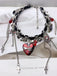 Gothic Thorns Heart Leather Cross Tassel Choker - vintage fashion, retro style