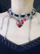 Gothic Thorns Heart Leather Cross Tassel Choker - vintage fashion, retro style