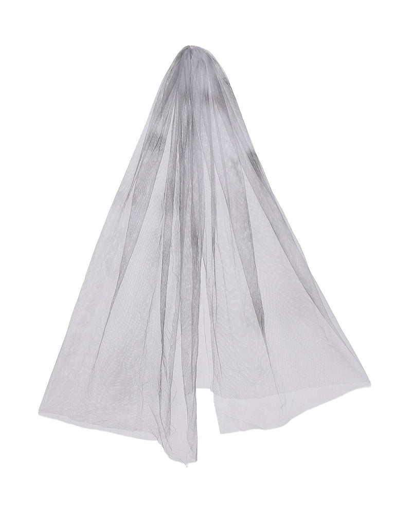 Gray 1950s Ghost Bride Zombie Tutu Dress - vintage dress, retro fashion, rockabilly