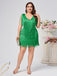 She slips into this Green 1920s V-Neck Tassels Flapper Dress and suddenly it's a 1920s daydream