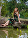 Green 1930s Floral Velvet Sleeveless Dress - vintage dress, retro fashion
