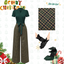 She adds this Green 1930s Plaid Keyhole Neck Belted Jumpsuit and suddenly it's 1930s perfection