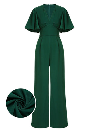 1930s Solid VNeck Jumpsuit | 1930s | vintage romper, retro jumpsuit
