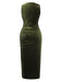 Green 1930s Velvet Pleated Bodycon Dress, vintage dress, retro fashion - perfect for women who love vintage and retro fashion