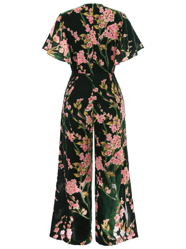 Green 1930s Velvet Vintage Jumpsuit — 1930s vintage charm for her modern wardrobe