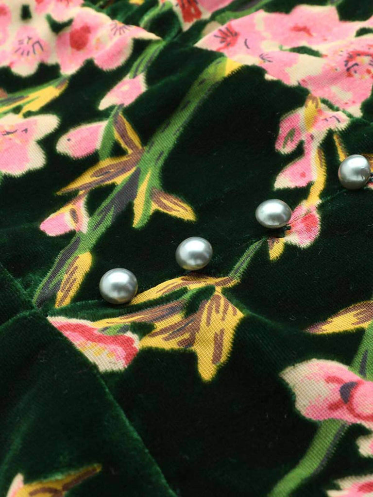 Green 1930s Velvet Vintage Jumpsuit: timeless style reimagined