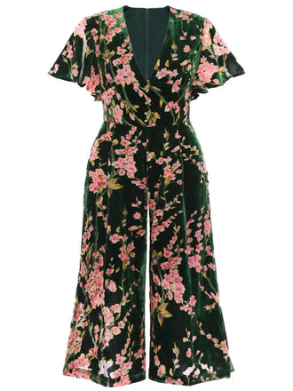 Green 1930s Velvet Vintage Jumpsuit: timeless style reimagined