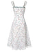Floral dress with thin straps on a white background
