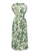 Green 1940s Floral Tie Belt Dress, vintage dress, retro fashion, floral print - perfect for women who love vintage and retro fashion