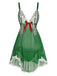 Green 1940s Lace Patchwork Sheer Nightgown, vintage fashion, retro style - perfect for women who love vintage and retro fashion