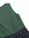 Green 1940s Plaids Patchwork Sleeveless Dress — a 1940s silhouette that turns sidewalks into runways