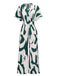 She finds her 1940s story in this Green 1940s Print Wide-Leg Jumpsuit