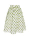 Green 1940s Schiffon Polka Dots Skirt: 1940s grace for the woman who dances through life