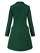 Green 1940s Solid Double-Breasted Coat, vintage coat, retro outerwear - perfect for women who love vintage and retro fashion