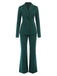 Green 1940s Solid Lapel One Button Suit - vintage fashion, retro style