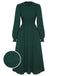 Green 1940s Top Elastic Regular Sleeve Dress: timeless style reimagined