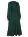 Green 1940s Top Elastic Regular Sleeve Dress: timeless style reimagined