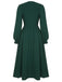 Green 1940s Top Elastic Regular Sleeve Dress — vintage elegance for the modern woman