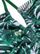 Green 1940s Tropical Hollow Out One-Piece Swimsuit — because 1940s glamour never goes out of style