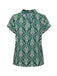 Green 1940s Vintage All-Over Print Blouse, vintage top, retro blouse - perfect for women who love vintage and retro fashion