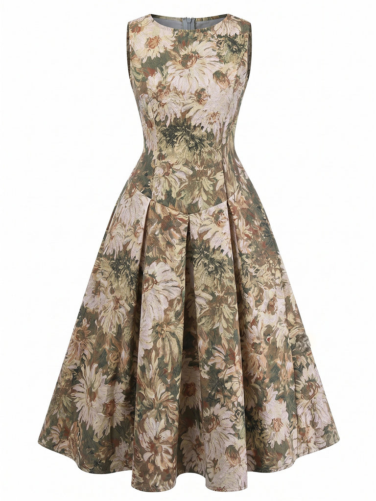 Green 1950s Vintage Classic Dress 3
