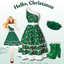 She slips into this Green 1950s Candy Cane One-Shoulder Dress and suddenly it's a 1950s daydream