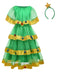 Green 1950s Christmas Tree Costume With Bell - vintage fashion, retro style